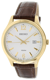 Seiko Dress Biały/Skóra Ø42 mm SUR056