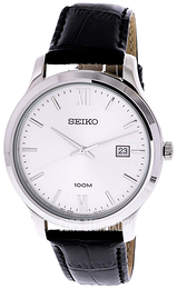 Seiko Srebrny/Skóra Ø41 mm SUR225P1