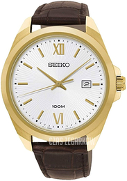 Seiko Classic Biały/Skóra Ø42 mm SUR284P1