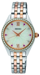 Seiko Classic Biały/Stal w kolorze różowego złota Ø30 mm SUR542P1
