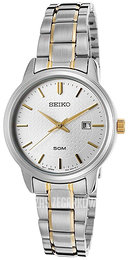 Seiko Dress Ladies Biały/Stal w odcieniu złota Ø30 mm SUR745P1