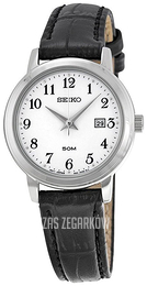 Seiko Dress Biały/Skóra Ø30 mm SUR823P1