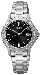 Seiko Dress Ladies Czarny/Stal Ø30 mm SUR877