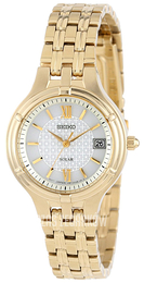 Seiko Dress Ladies Srebrny/Stal w odcieniu złota Ø28 mm SUT018