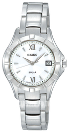 Seiko Solar Biały/Stal Ø28 mm SUT027P1