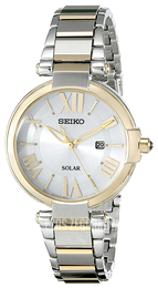 Seiko Dress Ladies Srebrny/Stal w odcieniu złota Ø32 mm SUT174