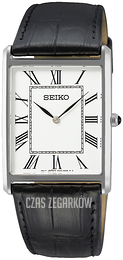 Seiko Essentials Biały/Skóra 38.2x27.9 mm SWR049P1
