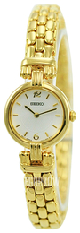 Seiko Dress Ladies Biały/Stal w odcieniu złota Ø21 mm SWX164
