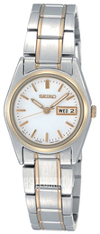Seiko Dress Ladies Biały/Stal w odcieniu złota Ø29 mm SXA118