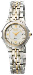 Seiko Dress Ladies Biały/Stal w odcieniu złota Ø26 mm SXDA26