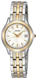 Seiko Dress Ladies Biały/Stal w odcieniu złota Ø27 mm SXDC58