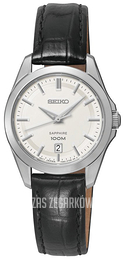 Seiko Dress Ladies Biały/Skóra Ø26 mm SXDF55P2