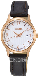 Seiko Classic Biały/Skóra Ø28.7 mm SXDG98P1