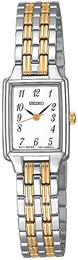 Seiko Classic Biały/Stal w odcieniu złota SXGL61P9