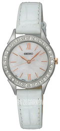 Seiko Dress Ladies Biały/Skóra Ø26 mm SXGP33