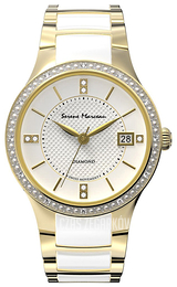 Serene Marceau Diamond Louvre Biały/Stal w odcieniu złota Ø28 mm S005.04