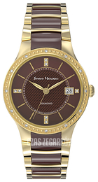 Serene Marceau Diamond Louvre Brązowy/Stal w odcieniu złota Ø28 mm S005.06