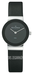 Skagen Freja Czarny/Skóra Ø26 mm 358SSLB