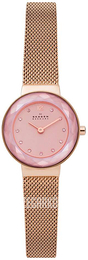Skagen Leonora Różowy/Stal w kolorze różowego złota Ø25 mm SKW2768