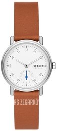Skagen Kuppel Lille Biały/Skóra Ø32 mm SKW3103