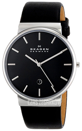 Skagen Ancher Czarny/Skóra Ø40 mm SKW6104