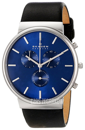Skagen Ancher Niebieski/Skóra Ø40 mm SKW6105