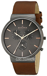 Skagen Ancher Szary/Skóra Ø40 mm SKW6106