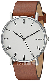 Skagen Signatur Biały/Skóra Ø40 mm SKW6427