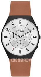 Skagen Grenen Chrono Srebrny/Skóra Ø42 mm SKW6823
