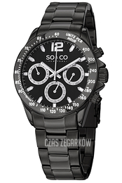 So & Co New York Monticello Czarny/Stal Ø42 mm 5001.3