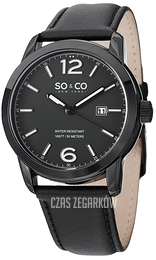 So & Co New York Madison Szary/Skóra Ø42 mm 5011L.3