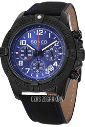 So & Co New York Yacht Timer Niebieski/Skóra Ø44 mm 5016.3