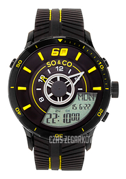 So & Co New York Monticello Czarny/Guma Ø45 mm 5035.6