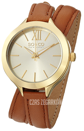 So & Co New York Madison Srebrny/Skóra Ø38 mm 5047.1