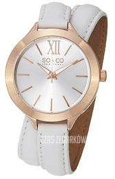 So & Co New York Madison Srebrny/Skóra Ø38 mm 5047.3