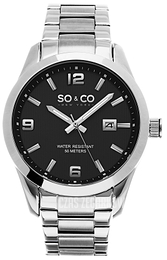 So & Co New York Madison Czarny/Stal Ø40 mm 5051.1