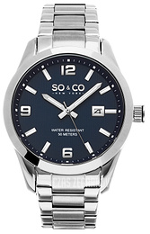 So & Co New York Madison Niebieski/Stal Ø40 mm 5051.2