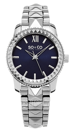 So & Co New York Madison Niebieski/Stal Ø36 mm 5072.2
