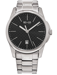 So & Co New York Madison Czarny/Stal Ø42 mm 5095.1