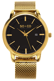 So & Co New York Madison Czarny/Stal w odcieniu złota Ø41 mm 5207.5
