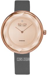 So & Co New York SoHo Różowe złoto/Skóra Ø38 mm 5233.3