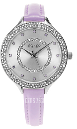 So & Co New York Studio Srebrny/Skóra Ø38 mm 5241.3