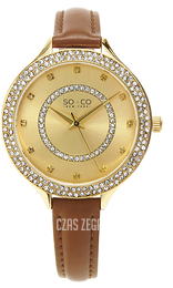 So & Co New York Studio Żółte złoto/Skóra Ø38 mm 5241.4