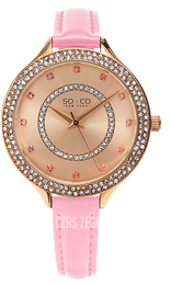 So & Co New York Studio Różowe złoto/Skóra Ø38 mm 5241.5