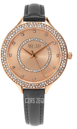 So & Co New York Studio Różowe złoto/Skóra Ø38 mm 5241.6