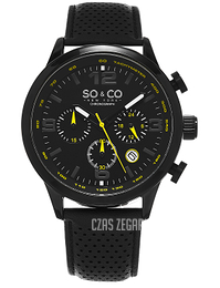 So & Co New York Monticello Czarny/Skóra Ø45 mm 5279.1