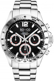 So & Co New York Tribeca Czarny/Stal Ø42 mm 5509.2