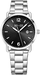 So & Co New York Madison Czarny/Stal Ø38 mm 5512.1