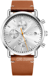 So & Co New York Tribeca Srebrny/Skóra Ø38 mm 5513.1