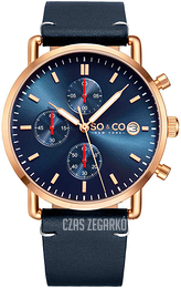 So & Co New York Tribeca Niebieski/Skóra Ø38 mm 5513.3